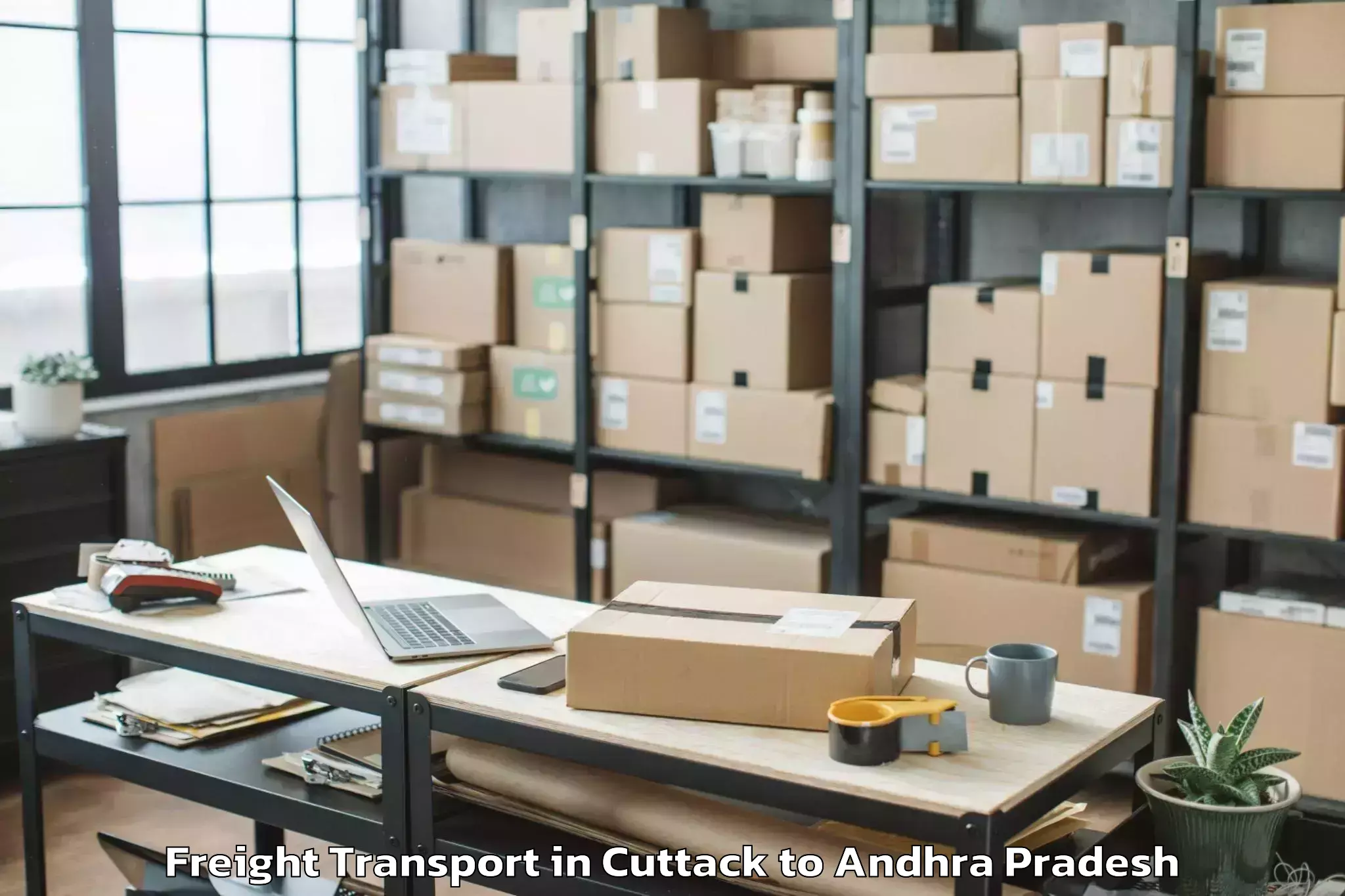 Top Cuttack to Nidamarru Freight Transport Available